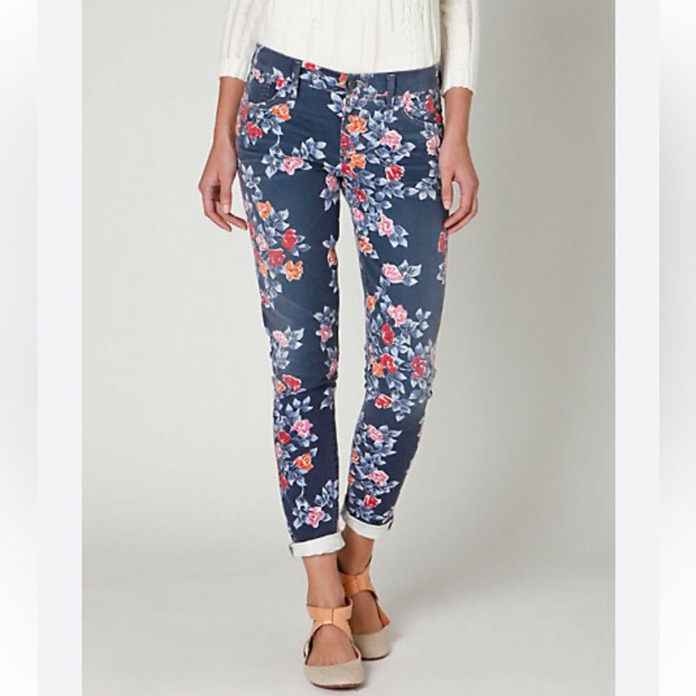 Citizens of Humanity Floral Printed Mandy Jeans High Waist Retro Size 26 Y2K 90s